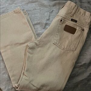 Beige Denim Jeans